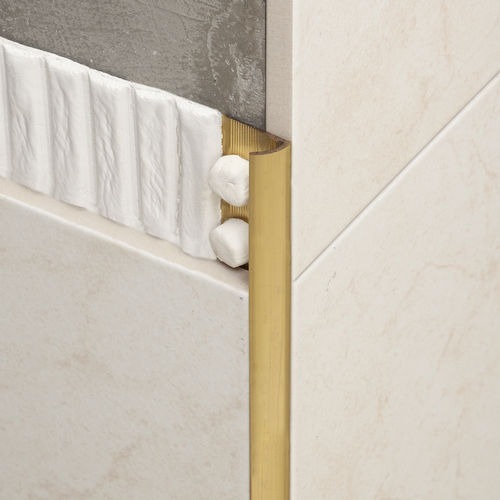 Profilo di finitura in ottone - NOVOCANTO® LATON - EMAC - per piastrelle / angolare tondo
