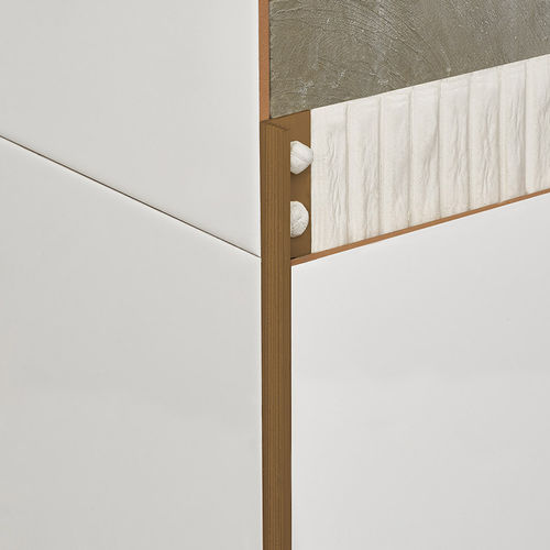 Profilo decorativo polimerico - NOVOSUELO ASTRA&reg; KOMBU - EMAC - per piastrelle / per angolo esterno / per facciata
