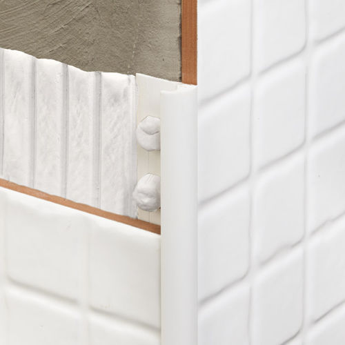 Profilo di finitura in PVC - NOVOCANTO® METACRILATO - EMAC - per piastrelle / angolare tondo