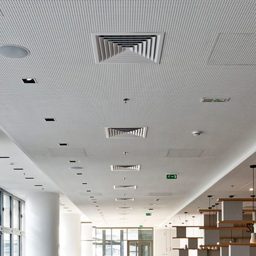 Controsoffitto in fibra di vetro - ECOPHON® FOCUS™ DS - Certain Teed - in gesso / a quadrotte / in pannelli
