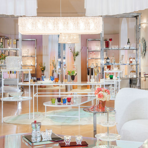 Lampadario contemporaneo - FROZEN  - Baccarat - in cristallo / contract / rettangolare