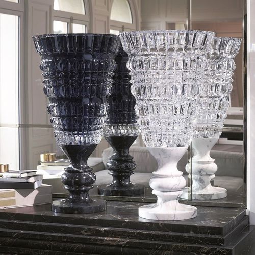 Vaso in stile barocco - NEW ANTIQUE - Baccarat - in cristallo / in marmo / di Marcel Wanders