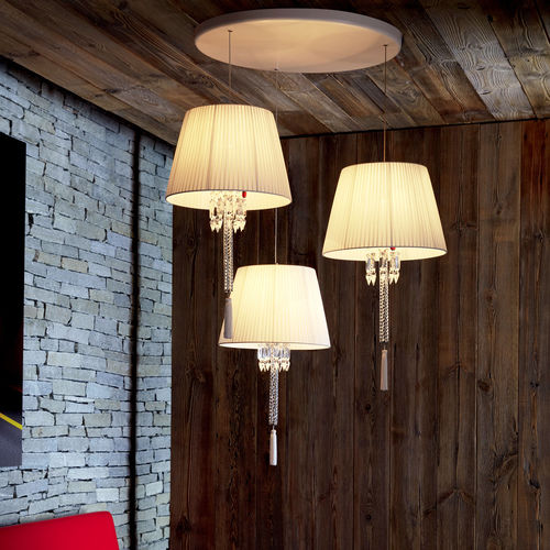 Lampada a sospensione - TORCH  - Baccarat - in ottone / in ottone nichelato / in cristallo