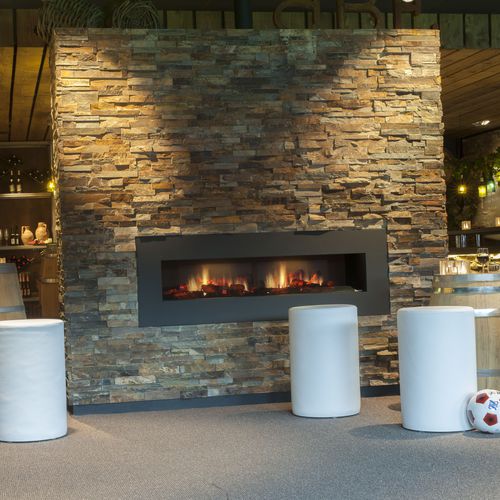 Inserto per camini elettrico - DIMPLEX OPTI-V-DOUBLE - Kamin-Design GmbH & Co KG Ingolstadt - contemporaneo / con effetto fiamma