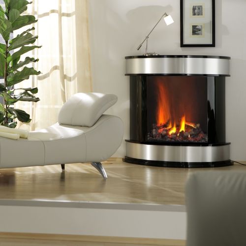 Camino elettrico - AVUS - Kamin-Design GmbH & Co KG Ingolstadt - a pavimento / Faccia singola / con focolare aperto
