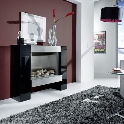 Camino a bioetanolo - CONCEPT NR.1 - Kamin-Design GmbH & Co KG Ingolstadt - da appoggio / Faccia singola / con focolare aperto