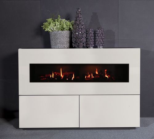 Camino elettrico - CONCEPT 6 - Kamin-Design GmbH & Co KG Ingolstadt - a pavimento / Faccia singola / con focolare chiuso