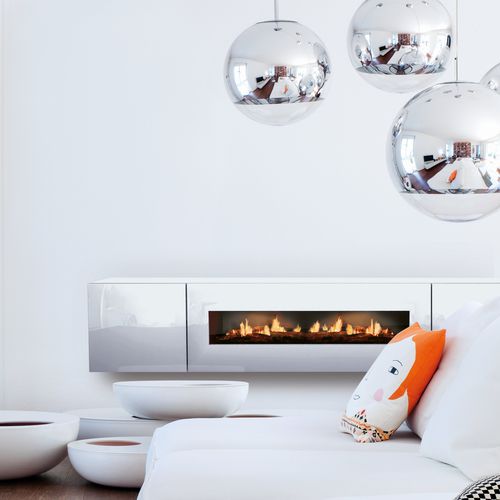 Camino elettrico - CONCEPT NR. 8 DESIGN-FURNITURE - Kamin-Design GmbH & Co KG Ingolstadt - da parete / centrale / con focolare chiuso
