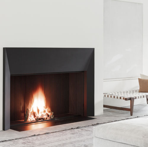 Camino a legna - UNIVERSAL - Metalfire Architectural fireplaces - da incasso / Faccia singola / con focolare aperto