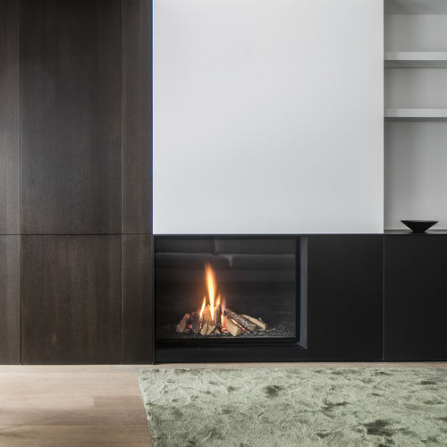 Camino a legna - ULTIME D MF 800-75 WHE 1S - Metalfire Architectural fireplaces - da incasso / da terra / Faccia singola