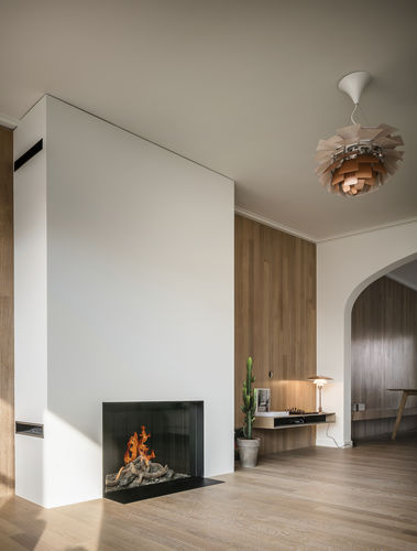 Camino a gas - AVENUE GAS HIGH EFFICIENCY 7 - Metalfire Architectural fireplaces - da incasso / Faccia singola / chiuso