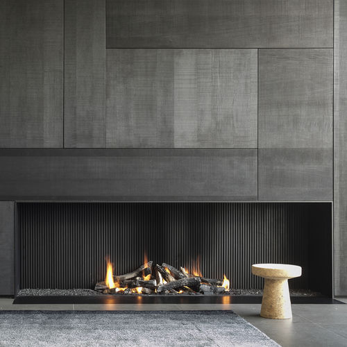 Camino a gas - URBAN GAS 18 - Metalfire Architectural fireplaces - da incasso / da terra / a 3 facce