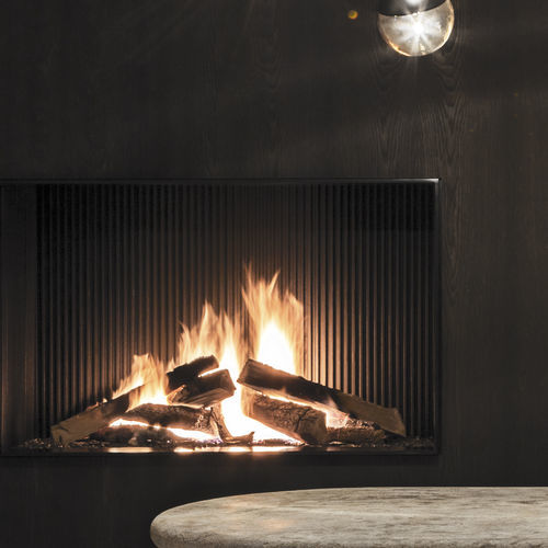 Camino a gas - URBAN GAS 16 - Metalfire Architectural fireplaces - da incasso / Faccia singola / con focolare aperto