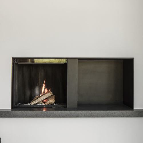 Camino a legna - ULTIME D MF 600-50 WHE 1S - Metalfire Architectural fireplaces - da incasso / da terra / Faccia singola