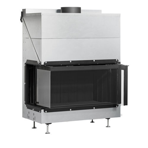 Camino a legna - ULTIME D MF 1050-50 WHE 2S V20 - Metalfire Architectural fireplaces - integrato / ad angolo / a 2 facciate