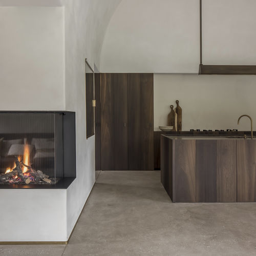 Camino a gas naturale - AVENUE PLUS MF 700-60 GHE 2S - Metalfire Architectural fireplaces - a propano / integrato / ad angolo