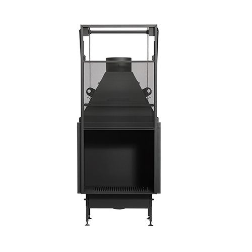 Focolare chiuso a legna - UNIVERSAL MF 740-75 W BBQ - Metalfire Architectural fireplaces - a 1 faccia / in metallo / in vetro