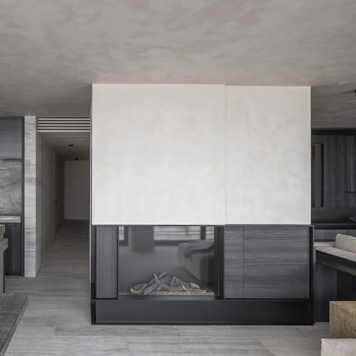 Camino a gas naturale - AVENUE MF 1050-75 GHE 1S - Metalfire Architectural fireplaces - a propano / integrato / da terra