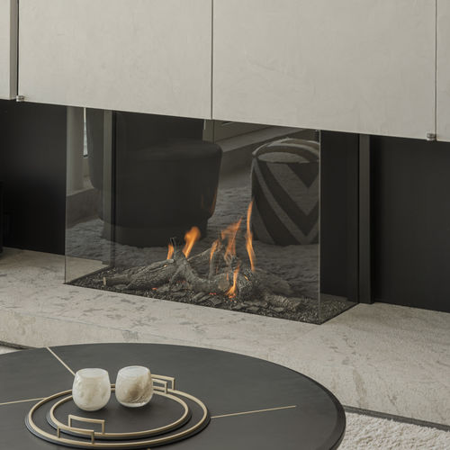 Camino a gas naturale - AVENUE MF 1050-75 GHE 3S - Metalfire Architectural fireplaces - a propano / integrato / da terra
