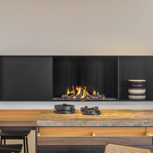 Camino a gas naturale - URBAN MF 1050-75 G 1S + BESPOKE CONCEPT - Metalfire Architectural fireplaces - a propano / da incasso / da terra