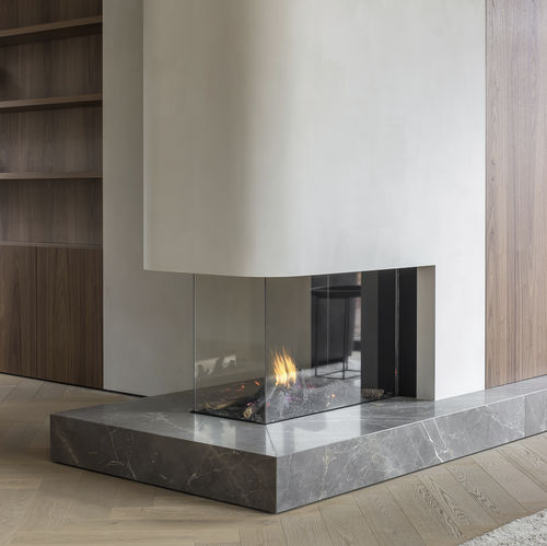 Camino a gas naturale - AVENUE MF 900-60 GHE EXT 3S - Metalfire Architectural fireplaces - a propano / da incasso / da terra