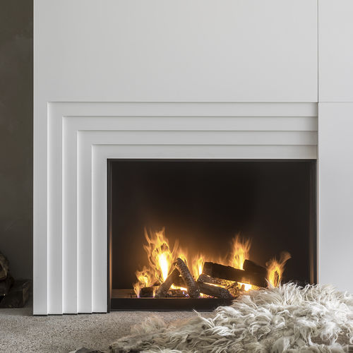 Camino a gas - URBAN MF 1050-75 G 1S - Metalfire Architectural fireplaces - da incasso / da terra / a 2 facciate