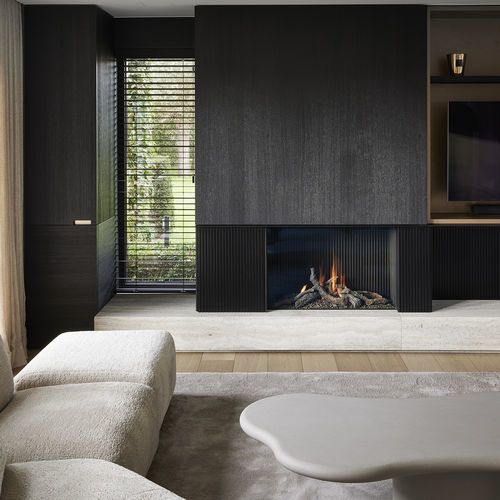 Focolare chiuso a gas - Avenue 1050-75 with concept - Metalfire Architectural fireplaces - a 1 faccia / in acciaio / in ghisa