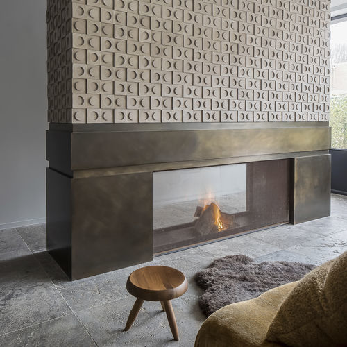 Camino a legna - UNIVERSAL - Metalfire Architectural fireplaces - da incasso / da terra / a doppia faccia