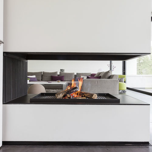 Camino a legna - UNIVERSAL EXTENDED - Metalfire Architectural fireplaces - da incasso / a 3 facce / con focolare aperto