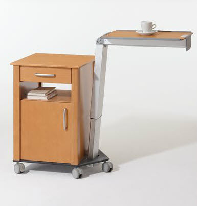 Comodino contemporaneo - P 945 - Völker - in legno / quadrato / per uso contract