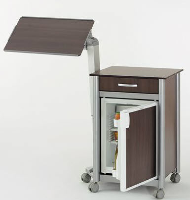 Comodino contemporaneo - K 984T/RA 140 - Völker - in legno / quadrato / per uso contract