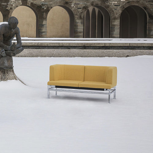 Divano contemporaneo - PONTE - LUXY - in pelle / di privacy / con tavoletta