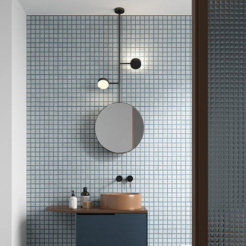 Plafoniera contemporanea - 169.46 - GIBAS - rotonda / in ottone / in raso