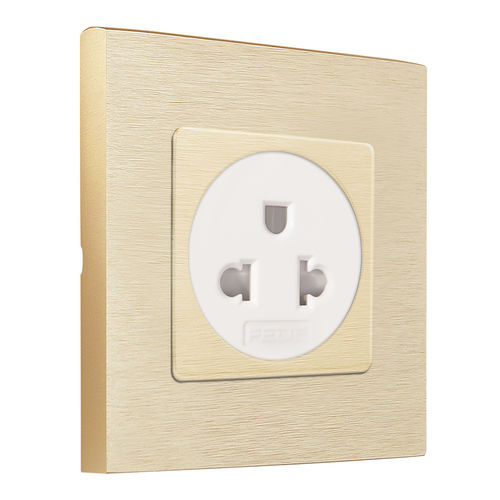 Presa di corrente - EURO-AMERICAN  - FEDE Switch & Light - da parete / da incasso / in ottone spazzolato
