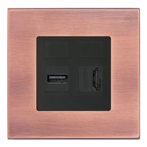 Presa USB - MULTIMEDIA  - FEDE Switch & Light - HDMI / doppia / da parete