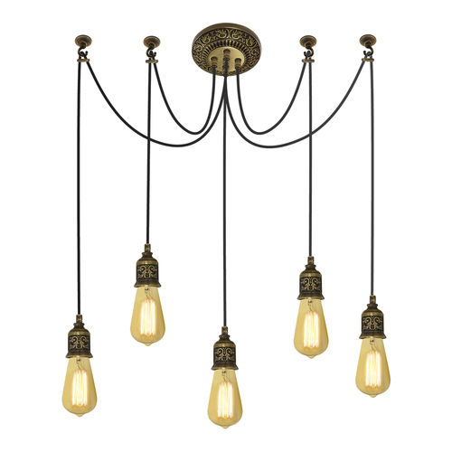 Lampadario classico - GENOVA I - FEDE Switch & Light - in ottone / da 5 lampadine / contract