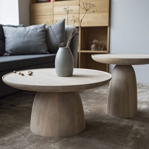 Tavolino basso contemporaneo - HRIB - JAVORINA - in rovere / in noce / in legno massiccio