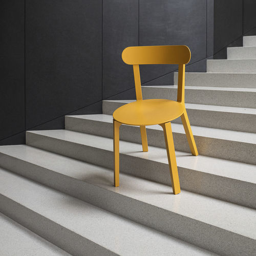 Sedia contemporanea - LOPA - JAVORINA - da esterno / in tessuto / in rovere