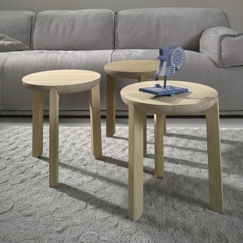 Sgabello contemporaneo - JURO - JAVORINA - in tessuto / in rovere / in legno massiccio