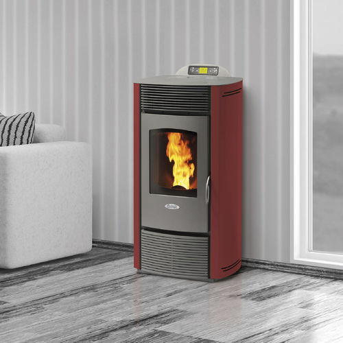 Stufa a pellet - CZ13 - FAIR srl - 12 kW / contemporanea / in acciaio