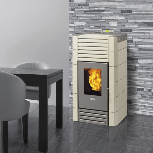 Termostufa a pellet - H25  - FAIR srl - 20 kW...50 kW / contemporanea / in acciaio
