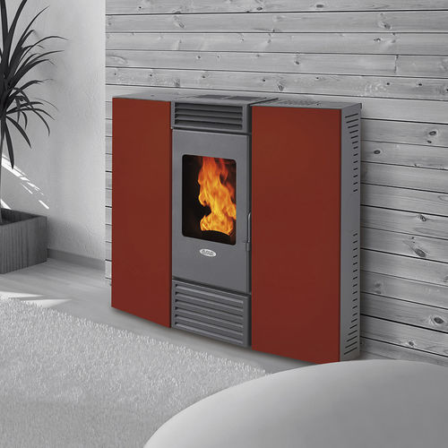 Stufa a pellet - XSC10 - FAIR srl - 5 kW...10 kW / contemporanea / in acciaio
