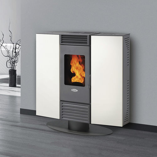 Stufa a pellet - XSC10V - FAIR srl - 5 kW...10 kW / contemporanea / in acciaio