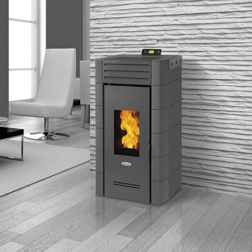 Termostufa a pellet - H19 - FAIR srl - 10 kW...20 kW / contemporanea / in acciaio