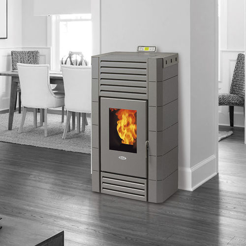 Termostufa a pellet - H25A - FAIR srl - 20 kW...50 kW / contemporanea / in acciaio