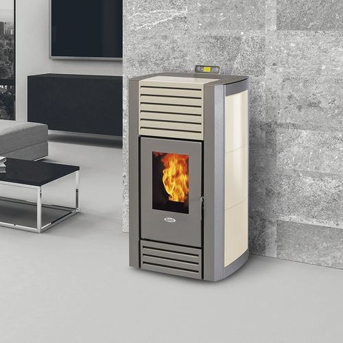Termostufa a pellet - HC25A - FAIR srl - 20 kW...50 kW / contemporanea / in acciaio