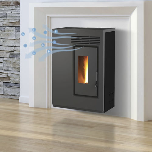Stufa a pellet - ECO60H – STAFFA SOSPENSIONE A PARETE - FAIR srl - 0 - 5 kW / da parete / contemporanea