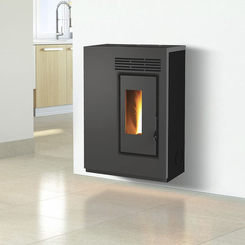 Stufa a pellet - ECO60 – STAFFA SOSPENSIONE A PARETE - FAIR srl - 0 - 5 kW / da parete / contemporanea