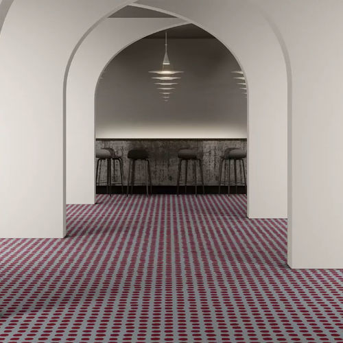 Moquette tufted - SHE LB1  - EGE CARPETS - in lana / con motivi geometrici / grigia