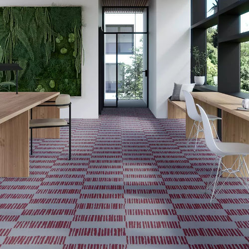 Moquette tufted - SHE LB4  - EGE CARPETS - in lana / con motivi geometrici / grigia